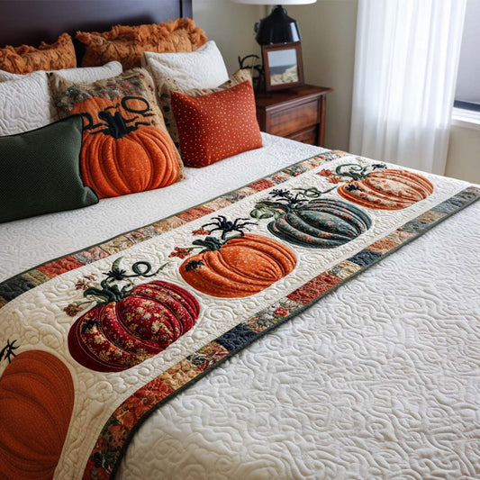 Pumpkin Glow Quilted Bed Runner NCU0NT9440