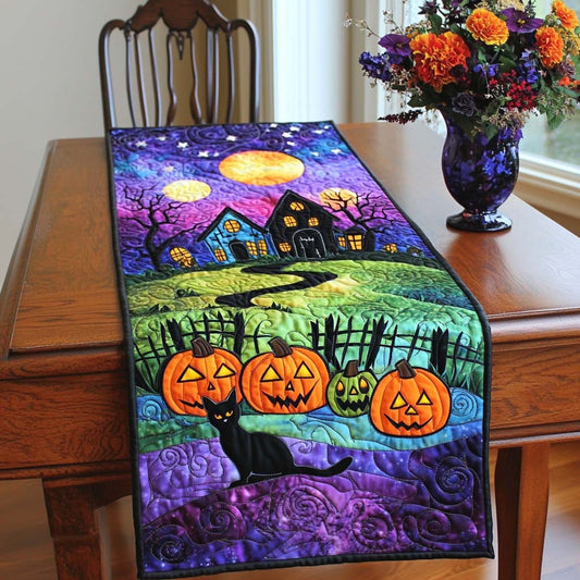 Pumpkin Glow Quilted Table Runner NCU0NT9485