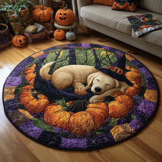 Pumpkin Golden Quilted Round Mat NCU0TH3254
