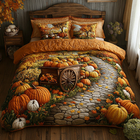 Pumpkin Grove 3-Piece Quilted Bedding Set NCU0DV7228