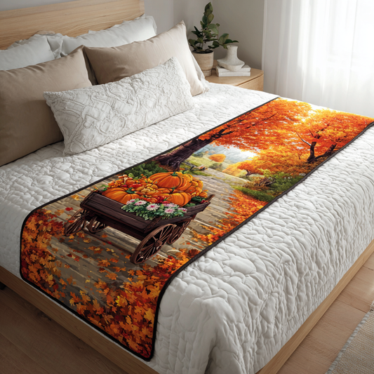 Pumpkin Harvest Quilted Bed Runner NCU0DK9297
