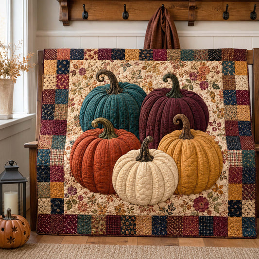 Pumpkin Harvest Quilted Blanket NCU0TD3076