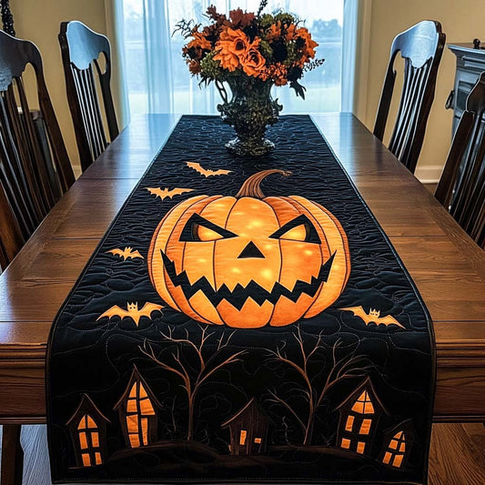Pumpkin Harvest Quilted Table Runner NCU0NT9486