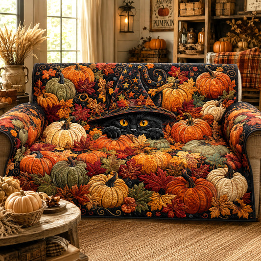 Pumpkin Hideaway Quilted Sofa Cover NCU0TV2005