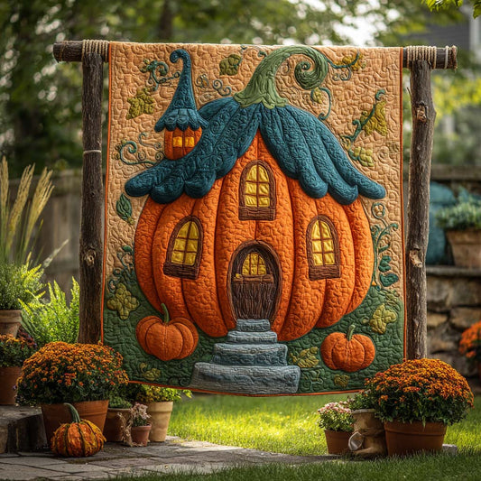 Pumpkin Hollow Quilted Blanket NCU0XD044