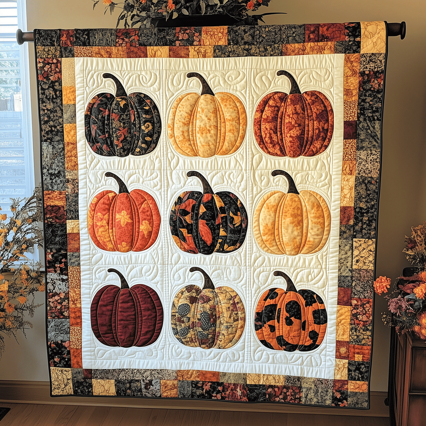 Pumpkin Magic Quilted Blanket NCU0TH1786