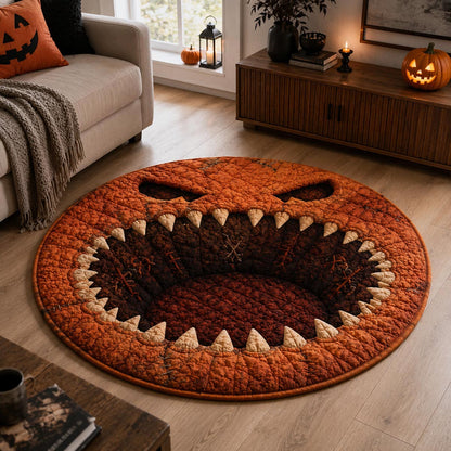 Pumpkin Maw Quilted Round Mat NCU0DV9894