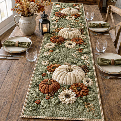 Pumpkin Meadow Quilted Table Runner NCU0TD3181