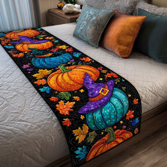 Pumpkin Night Quilted Bed Runner NCU0NT9441