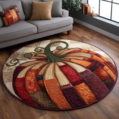 Pumpkin Pages Bloom Quilted Round Mat NCU0DV7865