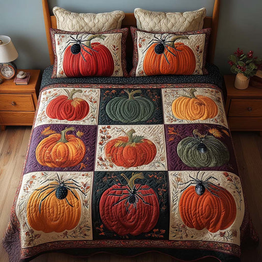 Pumpkin Patch 3-Piece Quilted Bedding Set NCU0NT9596