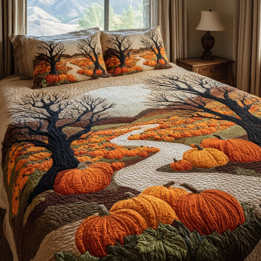 Pumpkin Patch 3-Piece Quilted Bedding Set NCU0VL3722