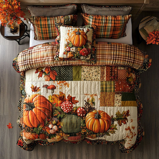 Pumpkin Patch Blessings 3-Piece Quilted Bedding Set NCU0PT7832