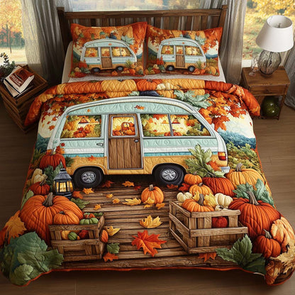 Pumpkin Patch Camper 3-Piece Quilted Bedding Set NCU0NT8664