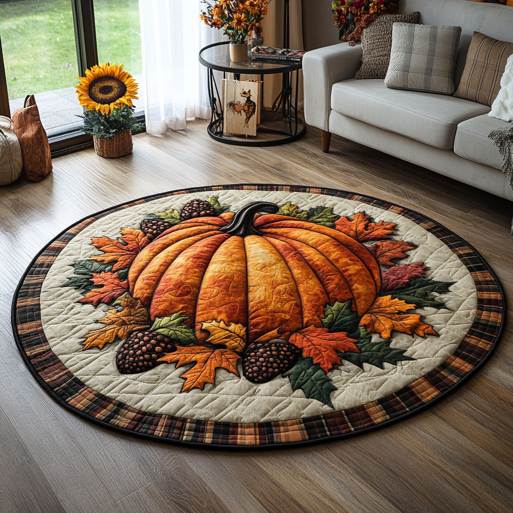Pumpkin Patch Dreams Quilted Round Mat NCU0PT7884