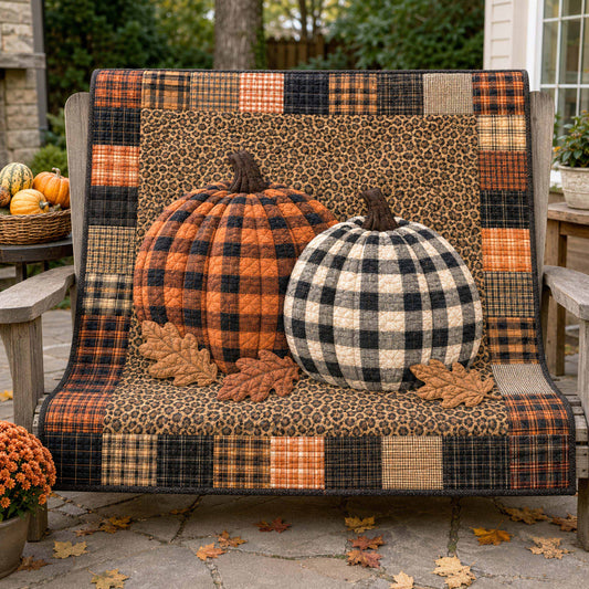 Pumpkin Patch Quilted Blanket NCU0TD3077