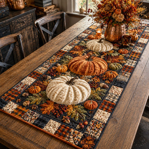 Pumpkin Patch Quilted Table Runner NCU0TD3178