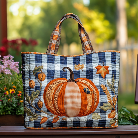 Pumpkin Patch Quilted Tote Bag NCU0DK9184