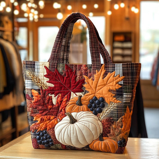 Pumpkin Patch Quilted Tote Bag NCU0DV7055