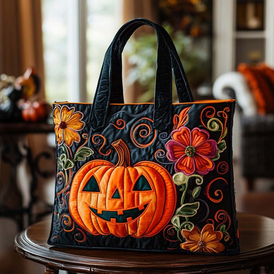 Pumpkin Patch Quilted Tote Bag NCU0NT9425