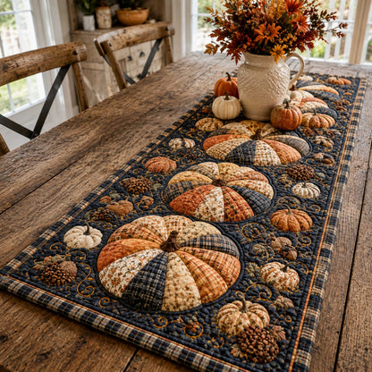 Pumpkin Patchwork Quilted Table Runner NCU0TD3199