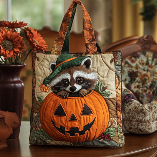 Pumpkin Peek Quilted Tote Bag NCU0NT9568