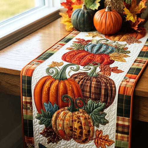 Pumpkin Petals Quilted Table Runner NCU0PT8282