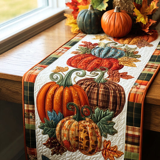 Pumpkin Petals Quilted Table Runner NCU0PT8282