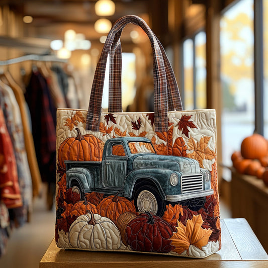 Pumpkin Pickup Quilted Tote Bag NCU0DV7064