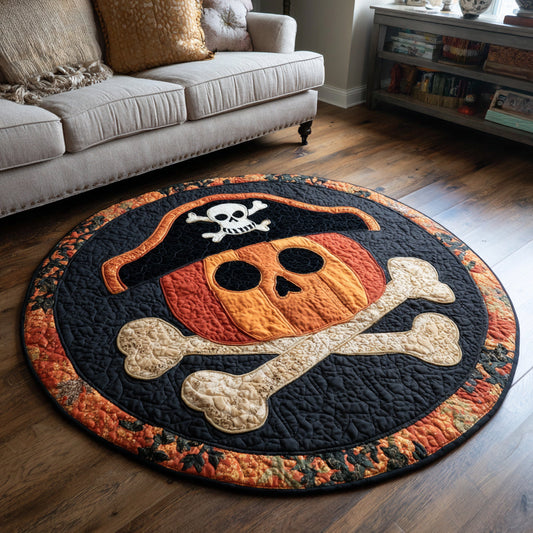 Pumpkin Pirate Quilted Round Mat NCU0HH465