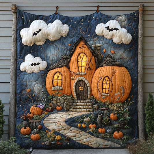 Pumpkin Porch Quilted Blanket NCU0XD048