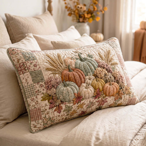 Pumpkin Season Quilted Bedding Pillow Case NCU0TD3114