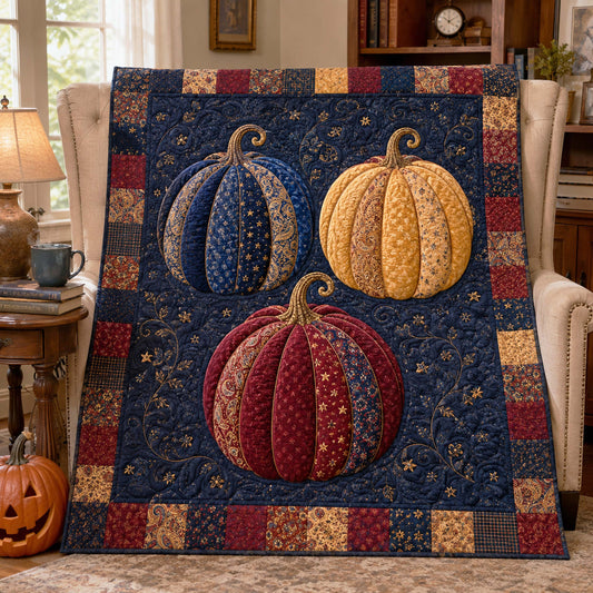 Pumpkin Season Quilted Blanket NCU0TD3079