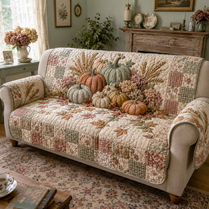 Pumpkin Season Quilted Sofa Cover NCU0TD3114