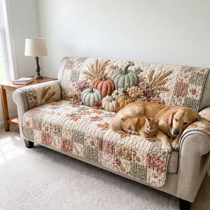 Pumpkin Season Quilted Sofa Cover NCU0TD3114