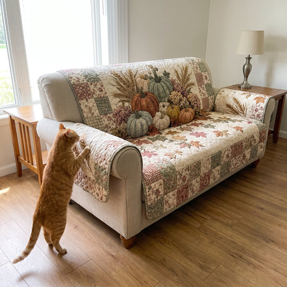 Pumpkin Season Quilted Sofa Cover NCU0TD3114