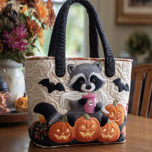 Pumpkin Sipper Quilted Tote Bag NCU0NT9569
