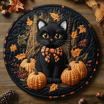 Pumpkin Slumber Quilted Round Mat NCU0XD288