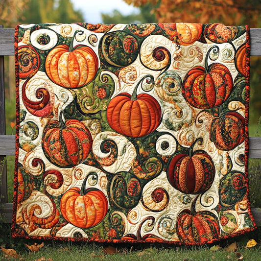 Pumpkin Spice Dream Quilted Blanket NCU0XD121
