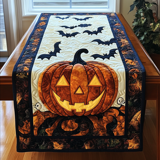 Pumpkin Spirit Quilted Table Runner NCU0DK9282