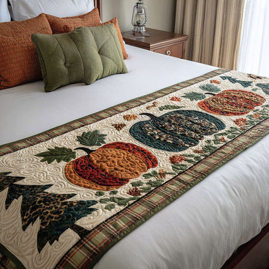 Pumpkin Trail Quilted Bed Runner NCU0PT8481
