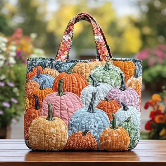 Pumpkin Vibes Quilted Tote Bag NCU0DK9186