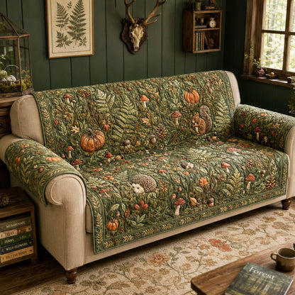 Pumpkin Wishes Quilted Sofa Cover NCU0TD3117