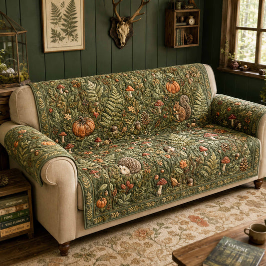 Pumpkin Wishes Quilted Sofa Cover NCU0TD3117