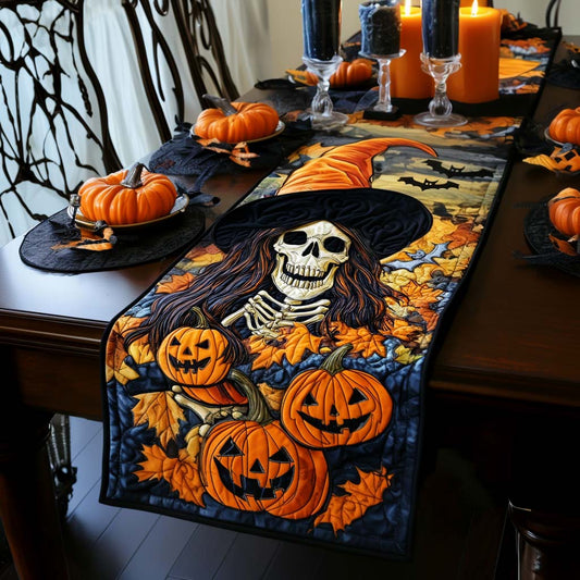 Pumpkin Witch Quilted Table Runner NCU0NT705