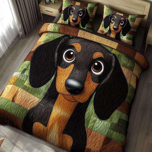 Puppy Patch 3-Piece Quilted Bedding Set NCU0VH2204