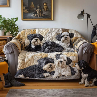 Puppy Whiskers Quilted Sofa Cover NCU0NT11471