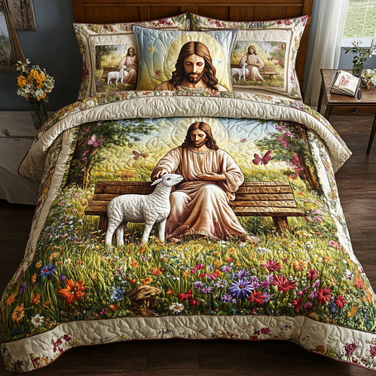 Pure Lamb 3-Piece Quilted Bedding Set NCU0DK8141