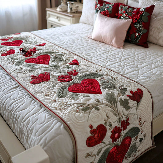 Pure Love Hearts Quilted Bed Runner NCU0PT10816