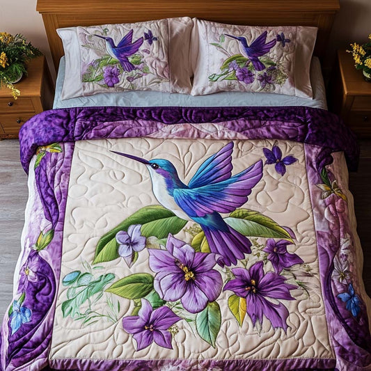 Purple Dreams 3-Piece Quilted Bedding Set NCU0NT2029